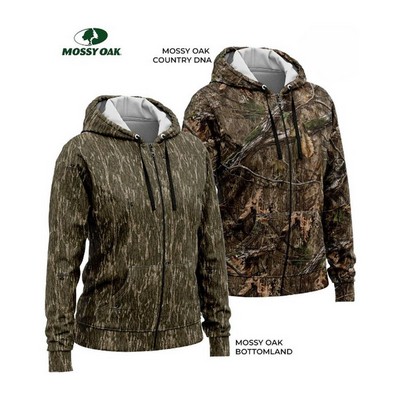 8.2 oz. Mossy Oak® Women's Full Zip Hoodie with Kangaroo Pocket