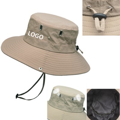 Fishing Wide Brim Sun Bucket Hat