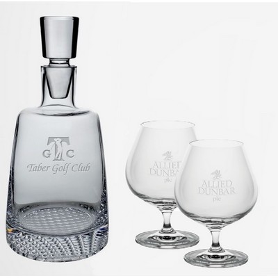 Finland Decanter & 2 Brandy glasses