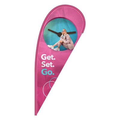 6.5'X3' Nylon Digital Custom Teardrop Flag