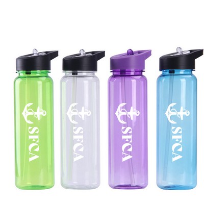 25 Oz. Outdoor sports water bottle with Lids and Straws