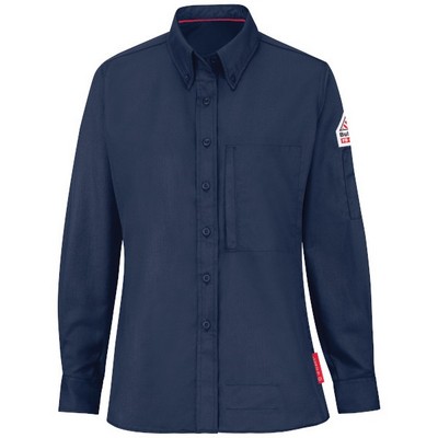 iQ Series® Women's Lightweight Comfort Woven Shirt - Navy Blue