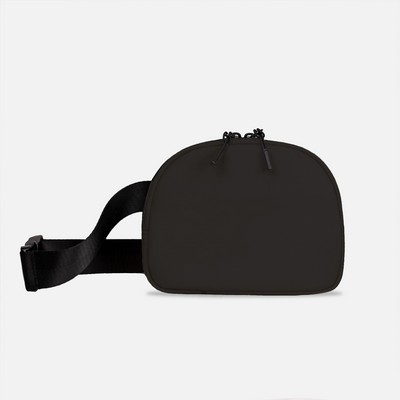 Everyday Belt Bag, Black Faux Leather