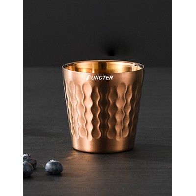 6oz Stainless Steel Double Wall Malleolar Stria Beer Cup