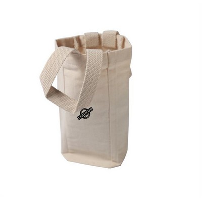 Single Bottle Canvas Wine Tote