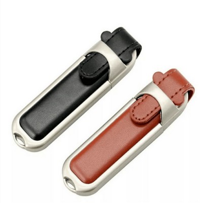 Leather Casing Aluminum Body PCB USB Drive