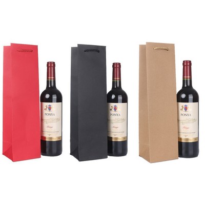 Eco Friendly Single Wine Paper Tote Bag - Stylish & Sustainable