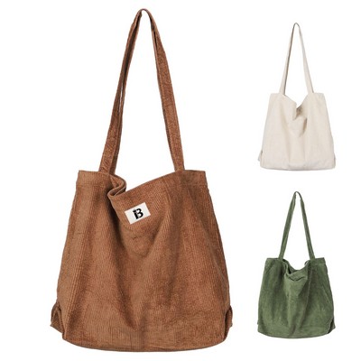 Corduroy Tote Bag for Women