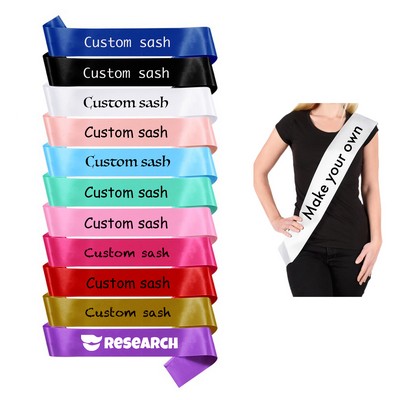 Custom Satin Sashes