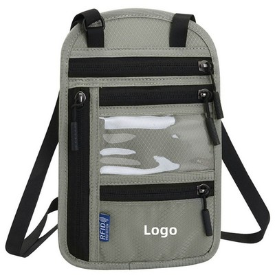 Passport Pouch Large Capacity Travel Neck Pouch