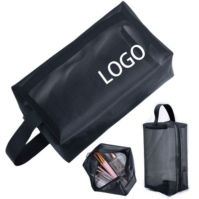 Makeup Mesh Bag With Handle