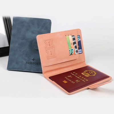 Faux Leather Passport Holder