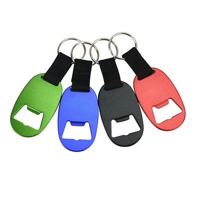 Oval Beer Bottle Opener Keychain