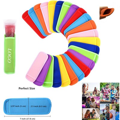 Reusable Popsicle Bags Holders, Freezer Ice Cream Pop Sleeves