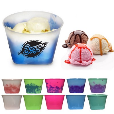 Cold Color Changing Ice Cream Bowl with Spoon