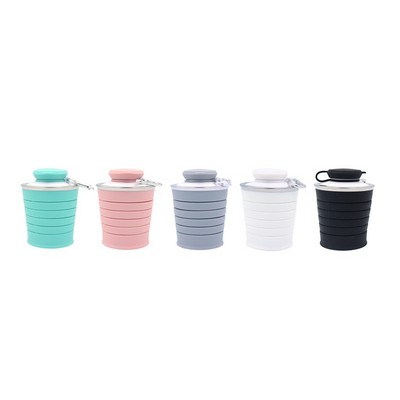 Portable 17oz Silicone Folding Mug Outdoor Sports Water Bottle