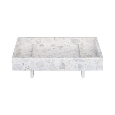 blomus Abento Nimbus Cloud White Marble Tray