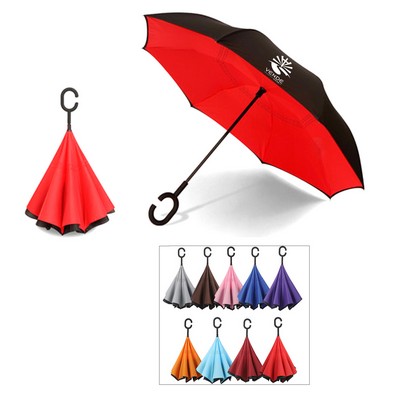 Arc Reverse Umbrella w/C Handle