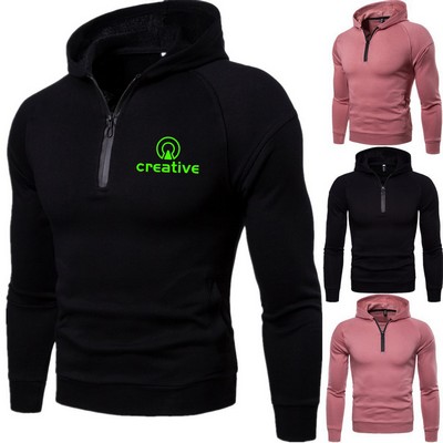 Quarter Zip Pullover Hoodies