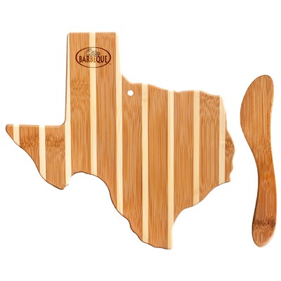 Texas Charcuterie Board with Spreader Knife Gift Set