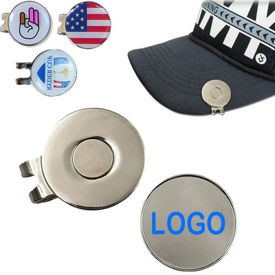 Epoxy Dome Magnetic Golf Hat Clips Custom