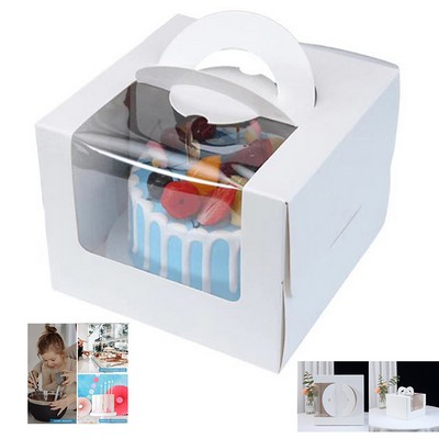 Cake Box for Tall Cakes with Window and Handle