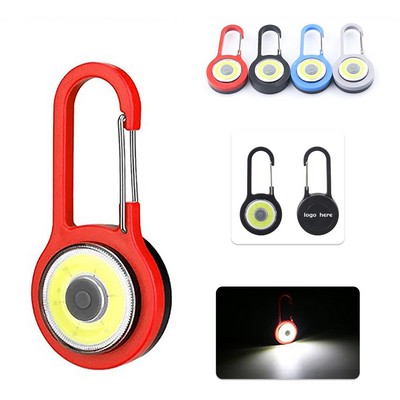 Carabiner with COB LED Flashlight