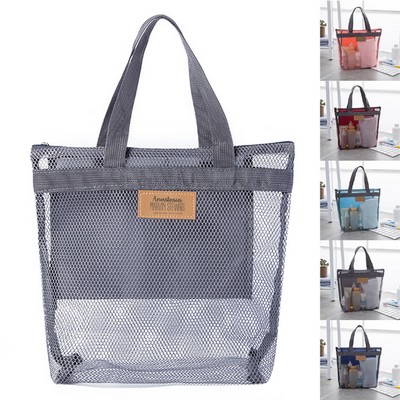 Portable Mesh Beach Tote Bag