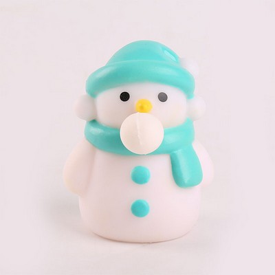 TPR Snowman Bubble-Blowing Stress Ball