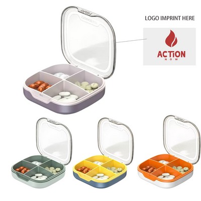 4 Grids Plastic Waterproof Pill Box