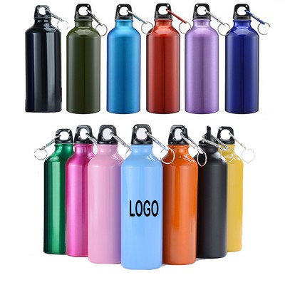 17Oz Aluminum Sport Water Bottle With Carabiner