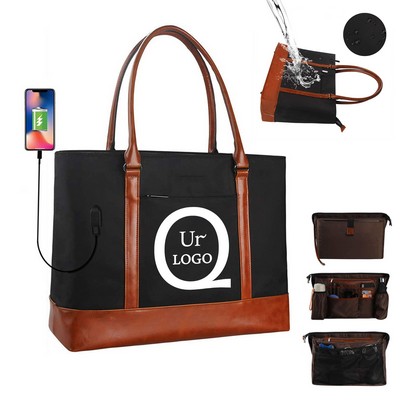 Woman Laptop Tote Bag