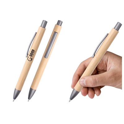 Bamboo Push Ballpoint Pen