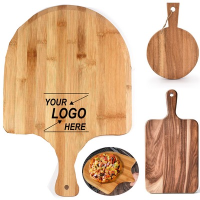 12 Inch Bamboo Pizza Peel Cutting Board