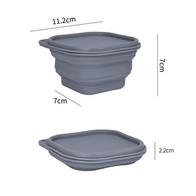 Portable Outdoor Silicone Foldable Lunch Box