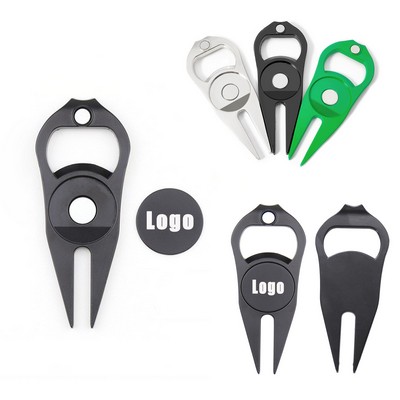 Golf Divot Tool With Ball Maker And Bottle Opner