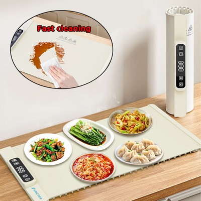 Rollable Silicone Electric Warming Tray Foldable Food Warming Mat