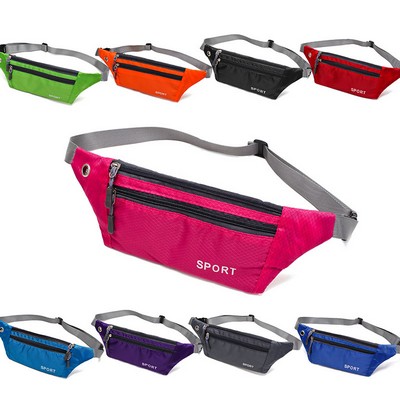 Adjustable Fanny Pack Running Waist Bags with Zippered