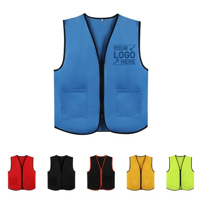 2 Pocket Uniform Volunteer Vest with Zipper