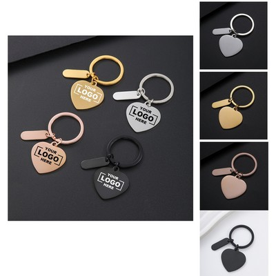 Customize Stainless Steel Heart-shaped Key Chain