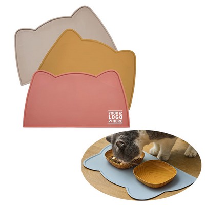 Kitten Shape Pet Feeding Mat