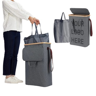 Foldable and Removable Laundry Clothes Basket