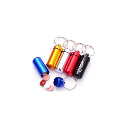 Aluminum Alloy Keychain Medicine Bottle