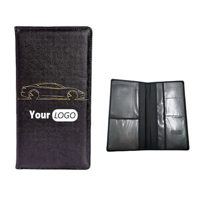 PU Leather Car Insurance Card Holder Wallet