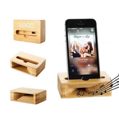 Wood Cell Phone Stand Amplifier