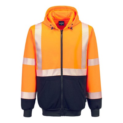 Hi-Vis Contrast Segmented Tape Zipped Hoodie