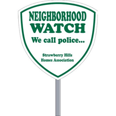 Shield Security White Polyethylene Yard Sign (9"x 9")