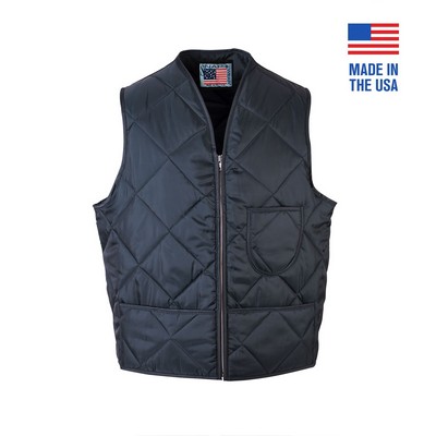 Quilted Nylon Vest w/o Kidney Flap - Domestic