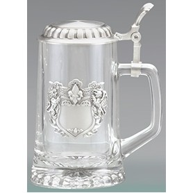 Glass Stein Mug w/Engravable Crest