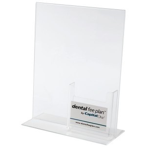 Bottom Loading Styrene Holder w/Tri-Fold Pocket (4")